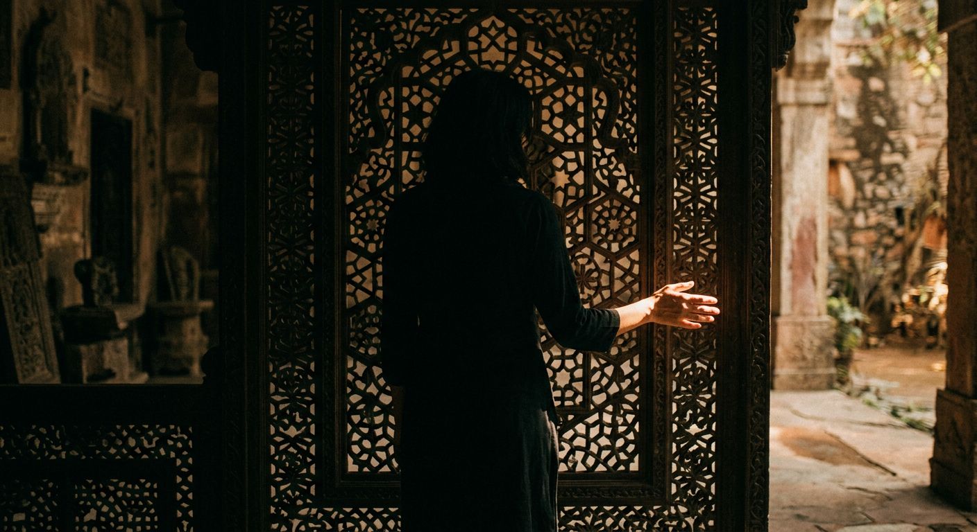 The sacred ritual of peace emerging from the shadows