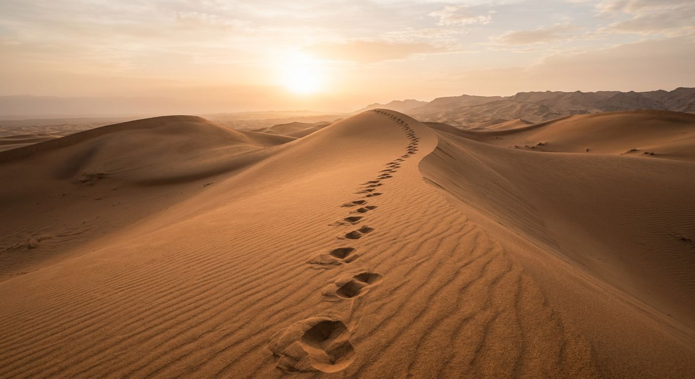 رحلة السعي والمشقة على الرمال